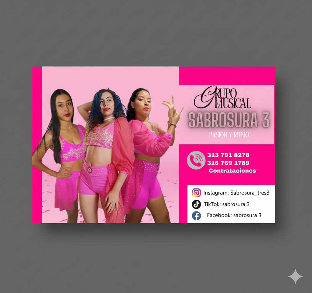 Tres mujeres super hermosas que bailan e interpretan música tropical y salsa